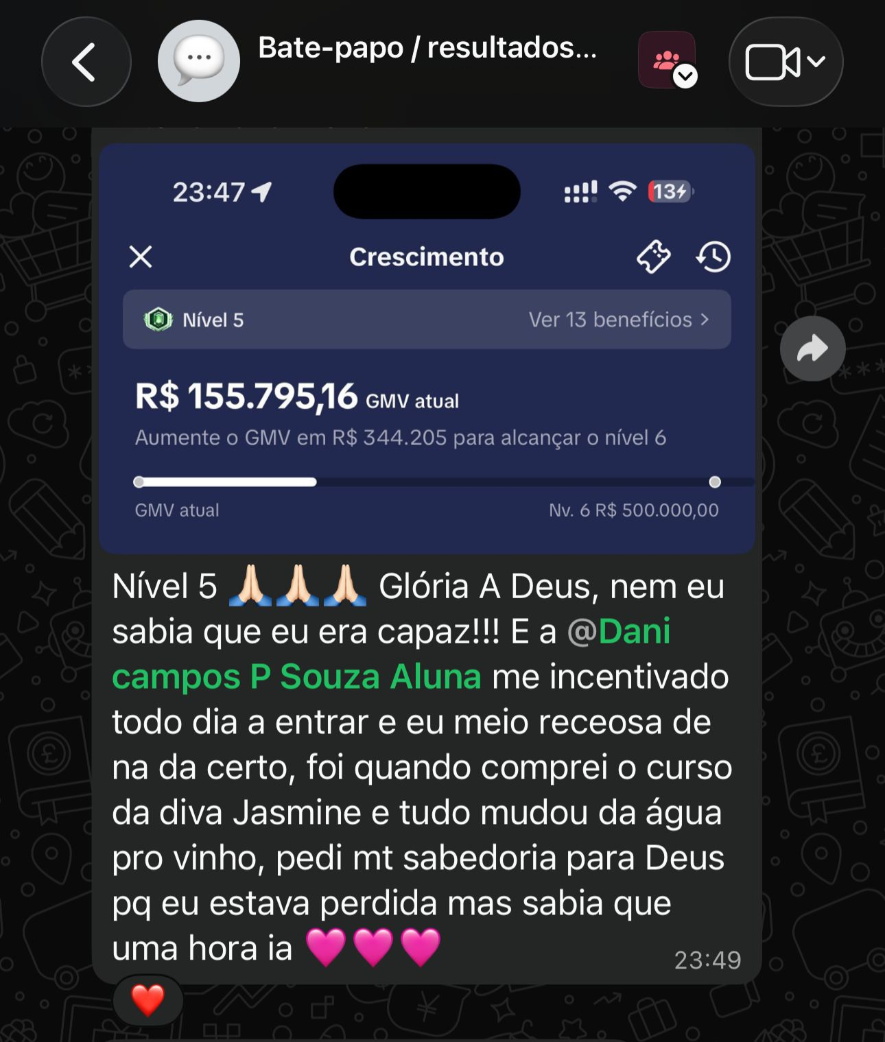 Resultado real de aluna do Método ShopCreator (3)