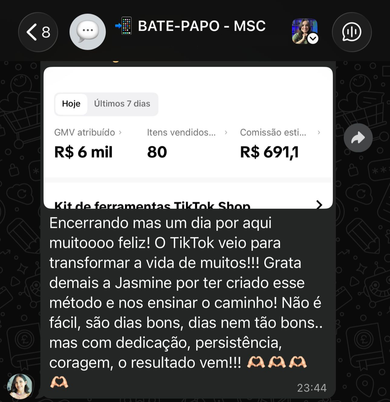Resultado real de aluna do Método ShopCreator (6)
